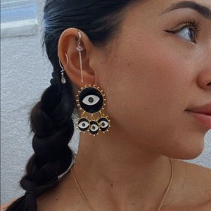 Evil eye earrings